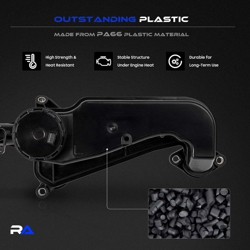 RHAOCZIYAUTO Air Oil Separator Assembly Fit for Ford F250 F350 Super Duty 2023-2024 OR 2011+ 6.7L Powerstroke Diesel - PCV CCV Vent Valve Engine Crankcase - Replace PC3Z-6A785-A, PC3Z6A785A - Image 3